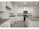 Kitchen area with granite countertops, stainless appliances, and sleek white cabinets at 17386 Blazing Star Cir, Clermont, FL 34714