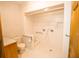 Neutral bathroom featuring a accessible shower with stainless steel fixtures at 2112 Robie Ave, Mount Dora, FL 32757