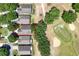 Aerial view of property highlighting the backyard, golf course frontage, and proximity to neighborhood amenities at 3785 Avon Ct, Clermont, FL 34711
