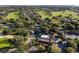 Aerial view of the community showcasing the golf course, trees, and homes at 3785 Avon Ct, Clermont, FL 34711
