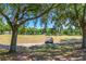 Scenic golf course view featuring manicured greens, mature trees, and a golf cart on the cart path at 3785 Avon Ct, Clermont, FL 34711