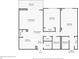 Detailed floor plan showcasing the layout with dimensions for the living spaces and bedrooms at 4435 S Atlantic Ave # 114, Ponce Inlet, FL 32127