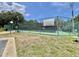 Outdoor tennis court with green fencing, offering a recreational space for residents at 504 Hawthorne Blvd, Leesburg, FL 34748