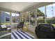 Enclosed patio with seating and views of the backyard at 517 San Pedro Dr, Lady Lake, FL 32159