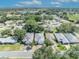 Aerial of houses in community surrounded by mature trees at 5614 King James Ave, Leesburg, FL 34748
