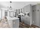 Modern kitchen featuring gray cabinets, sleek countertops, and stainless steel appliances for a stylish cooking experience at 811 N Swindell #2 Ave, Lakeland, FL 33810