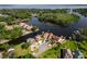 Waterfront community with lush greenery, canals, and beautiful lake views at 830 Palm Harbor Ct, Leesburg, FL 34748