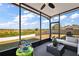 Enjoyable screened patio with views of private backyard and surrounding area at 1017 Bluegrass Dr, Groveland, FL 34736
