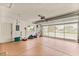 Spacious garage with ample room for parking and storage, featuring a clean and well-maintained floor at 10683 Se 174Th Loop, Summerfield, FL 34491