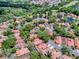 Aerial view displays this property nestled within a community of tree-lined streets, close to a scenic golf course at 1164 E Winged Foot Cir, Winter Springs, FL 32708
