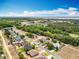 Beautiful aerial view of a neighborhood with lush landscaping and a lake in the background, under a blue sky at 13546 Biscayne Grove Ln, Grand Island, FL 32735