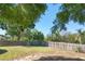 Large, fenced backyard offering privacy and ample space for outdoor activities at 14421 Pine Cone Trl, Clermont, FL 34711