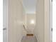 Carpeted staircase with wood handrails at 25541 Troon Ave, Sorrento, FL 32776