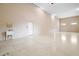 Spacious garage with painted walls, concrete floors, and utility sink at 4320 Heritage Trl, Leesburg, FL 34748