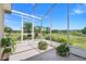 Relaxing screened patio overlooking lush green golf course, perfect for enjoying the outdoors at 4720 Summerbridge Cir, Leesburg, FL 34748