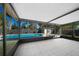 Spacious screened porch overlooking the backyard pool and lush greenery at 5011 Se 33Rd Ave, Ocala, FL 34480