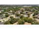 Panoramic aerial view of a picturesque neighborhood featuring homes, tree-lined streets, and a peaceful residential environment at 520 Rob Roy Dr, Clermont, FL 34711