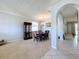 Elegant dining room featuring a wooden table set and a classic china cabinet for sophisticated storage at 520 Rob Roy Dr, Clermont, FL 34711