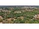 Expansive aerial view of a lush, wooded area with a secluded pond at 5787 Marion County Rd, Lady Lake, FL 32159