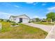 Charming single-story home featuring a brick driveway, well-maintained lawn, and two-car garage at 17587 Se 95Th Cir, Summerfield, FL 34491