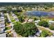 High-angle view of homes nestled near a tranquil lake, surrounded by lush greenery and serene landscapes at 24802 Pine Hl, Leesburg, FL 34748