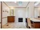 Bathroom with sink, vanity, mirror and natural light at 300 Carol Ann Dr, Edgewater, FL 32132