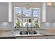 Kitchen sink beneath a window overlooking the pool and backyard at 3055 Wolf Branch Rd, Mount Dora, FL 32757