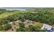 An aerial view of the property and its surroundings, showcasing a spacious lot with lush greenery and a stunning lake view at 6905 Clayton St, Mount Dora, FL 32757