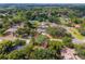 Aerial view of property with location pin, highlighting the address at 10033 Canterbury Dr, Leesburg, FL 34788