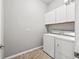 Clean laundry room with white cabinets and a washer and dryer at 10977 Se 169Th Ln, Summerfield, FL 34491