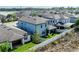 Aerial view of the back of the home showing the screen-in patio and back yard at 1268 Patterson Ter, Lake Mary, FL 32746