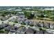 A picturesque aerial view of a neighborhood showcasing well-maintained homes and green landscapes at 1268 Patterson Ter, Lake Mary, FL 32746