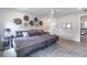Inviting main bedroom featuring decor wall accents and a ceiling fan at 1268 Patterson Ter, Lake Mary, FL 32746