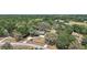 Aerial view showcases a home with circular drive nestled among lush, mature trees offering privacy and shade at 32132 Hickory Ln, Sorrento, FL 32776