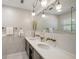 Bathroom with double sinks, stylish fixtures, and vanity at 32132 Hickory Ln, Sorrento, FL 32776