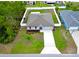 An aerial view of the home, backyard, fence and landscaping at 3638 Sw 127Th Lane Rd, Ocala, FL 34473