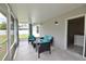 Enjoy the screened-in patio with a comfortable seating area and backyard views at 3638 Sw 127Th Lane Rd, Ocala, FL 34473