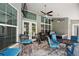 Comfortable outdoor patio including a spa, bar, and seating arrangement at 40050 Darlington Ave, Lady Lake, FL 32159
