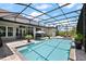 Backyard screened-in pool with patio area and lots of space to relax and enjoy the outdoors at 40050 Darlington Ave, Lady Lake, FL 32159