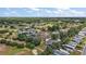 This is a stunning aerial view of the neighborhood showcasing the lush landscaping and well-maintained homes at 562 Dowling Cir, Lady Lake, FL 32159