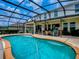 Enjoy the screened-in pool and covered patio in this outdoor oasis, perfect for relaxation and entertainment at 718 Lake Douglas Dr, Groveland, FL 34736