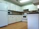 Efficient kitchen featuring white cabinets, modern appliances, and a timeless backsplash at 8431 Sw 93Rd Pl # F, Ocala, FL 34481