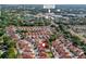 Charming neighborhood aerial shot, showcasing the community and its proximity to Spanish Springs Town Square at 919 Medira Dr, The Villages, FL 32159