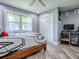 This light bedroom includes a bright window, built-in wardrobe, and a modern design perfect for relaxation at 111 Cardinal Ln, Eustis, FL 32726
