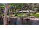 Waterfront backyard with lake access, mature trees, and lush greenery at 12104 Elbert St, Clermont, FL 34711