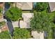 Aerial view of home showcasing the roof and surrounding greenery at 2112 Saint Ives Ct, Clermont, FL 34711