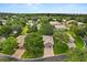 Aerial view of homes with mature trees and green lawns at 2112 Saint Ives Ct, Clermont, FL 34711