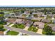 A residential neighborhood with well-maintained lawns, mature trees, and diverse home styles at 3041 Batally Ct, The Villages, FL 32162