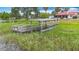 A private boat dock is the ideal retreat for water enthusiasts looking for a peaceful escape with quick lake access at 33620 Picciola Dr, Fruitland Park, FL 34731