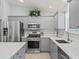 Kitchen featuring stainless steel appliances, countertops and modern cabinetry at 3534 Auburndale Ave, The Villages, FL 32162